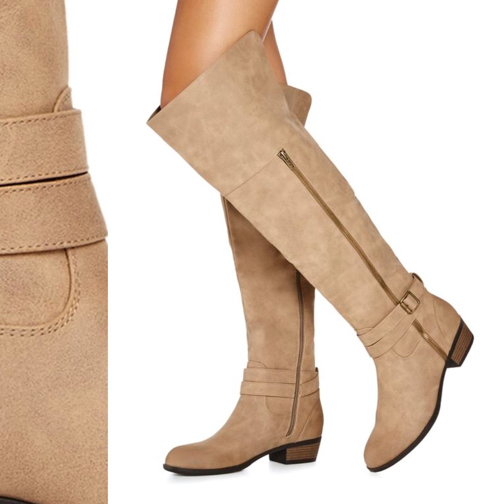 JustFab Dexter Knee High Boots Size 6.5